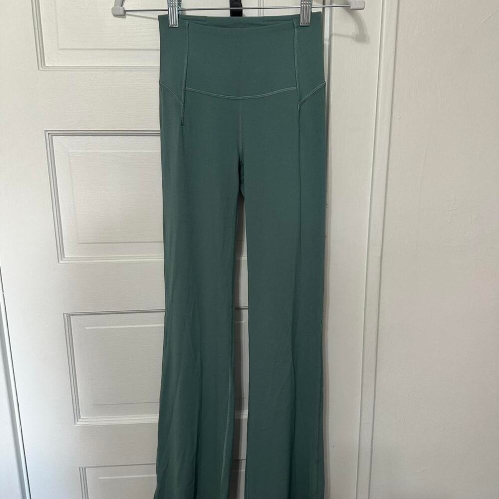 Lululemon green flare leggings